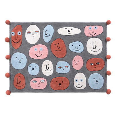 Funny Faces Organic & Washable Rug