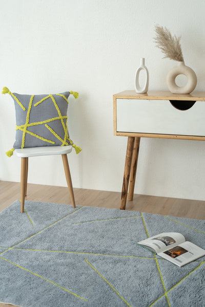 Geometric Lines Organic & Washable Cushion Cover