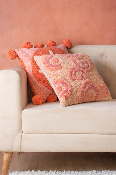 Pink Rainbows Organic & Washable Cushion Cover